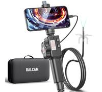 Ralcam Endoscope Industriel Caméra Endoscopique - Endoscope Filaire 8,5mm avec 8 LED Caméra d'inspection Canalisation HD 1080P, Borescope Serpent Câble Semi-Rigide de 2m pour Smartphone Android iOS