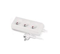 Rallonge 10A 3 voies avec/u 1,5m/ODPR 3x1/ Blanc PS-370 W-97474