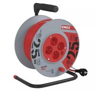 Rallonge, 25m / 230V, bobine, 4 prises de courant