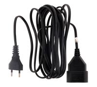 Zenitech Prolongateur électrique HO3VVH2F 2x0,75 mm² Prise 6A 2m Noir