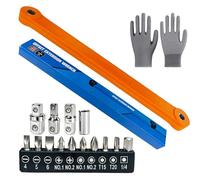 Rallonge 3/8 Rallonge Cliquet Outillage Mecanique Auto 1/4 3/8 1/2 Douille | Douille Adaptateur 1/4 et 10 Embouts de Tournevis pour Espaces Étroits Adapté pour travaux dans des espaces confinés