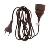 Rallonge 5m - HO3VVH2F 2x0,75mm² 6A - marron - Zenitech