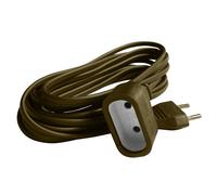 Zenitech - Prolongateur Électrique 6A HO3VVH2F 2x0.75 mm² - Dore - Prise sans Terre avec Sécurité Enfant - Cordon 5 m - Normes NF - Idéal pour Usage Intérieur