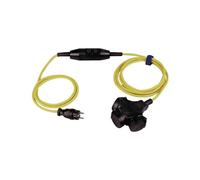 Rallonge à contact de protection 16A 230V 3x1,5mm² 4,5m H07RN-F jaune IP44 JÄGER DIREKT