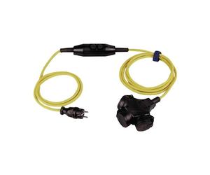 Rallonge à contact de protection 16A 230V 3x1,5mm² 4,5m H07RN-F jaune IP44 JÄGER DIREKT