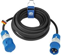 Rallonge as-Schwabe CEE 10 m, 230 V, 16 A, 3 x 2,5 mm², 3 pôles, gaine extérieure en caoutchouc, IP44