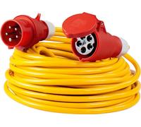 Rallonge as-Schwabe CEE 10 m, 400 V, 16 A, inverseur de phase, 5 x 2,5 mm², jaune, IP44