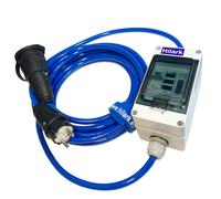 Rallonge avec fusible, compteur d'énergie et indicateur de phases H07BQ-F 3x2,5mm² bleue 5m
