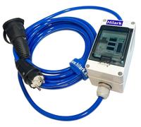 Rallonge avec fusible, compteur d'énergie et indicateur de phases H07BQ-F 3x2,5mm² bleue 3m