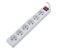 GAO Bloc multiprise DG-FB06KA 6 prises avec interrupteur, protection enfants, câble 1,4m, conforme NF