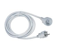 Rallonge blanche de 10m sans interrupteur 16A GAO 1 prise