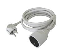 Rallonge blanche H05VVF 1 prise 1.5mm² 3m