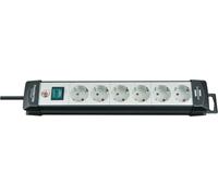 Rallonge Brennenstuhl Premium-Line 6 prises 5 m blanche et noire