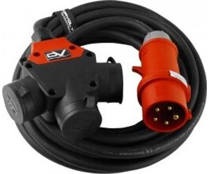 Rallonge CEE 10m 3 voies type E avec broche de terre H07RN-F 5x2,5mm Câble électrique en caoutchouc