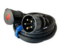 Rallonge CEE courant fort caoutchouc H07RN-F 5G4mm IP44 32A 1-45m