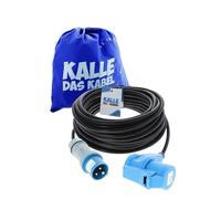 Rallonge CEE en caoutchouc avec fiche coudée 230 V H07RN-F 3G 1,5 mm² de chez Kalle Das Kabel.