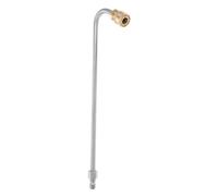 Rallonge Coudée Haute Pression 1/4, Acier Inoxydable et Laiton | Raccord Rapide 1/4, Angle en L, pour Gouttières, Bords et Coins, Argenté, Usage Jardin