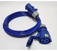 Rallonge de câble de camping CEE H07 pour bateau, camping-car, caravane et jardin – 1,5 mm² PUR bleu / 50 m