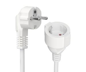 Rallonge de Contact de Protection 1,5 m, Rallonge IP20 R-allonge Schuko 250 V, 16 A, 3680 W, H05VV-F3G 1,5 mm² R-allonge Prolongateur électrique - pour l'intérieur - Blanc
