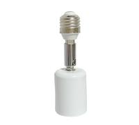 Rallonge de douille rotative pour ampoule E27 - Blanc | Ampoule jusqu'à 150 W, 110-240 V, construction en métal et céramique, joint pivotant pour changement de direction