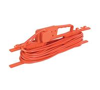 Rallonge de jardin 2 voies 15 m avec range-câble Orange | Câble de 15 m, 2 prises de courant, rangement de câbles inclus, utilisation en extérieur, orange vif