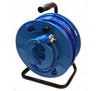 Rallonge de jardin H07BQ-F 3G2,5 bleue 750V sur enrouleur inversé avec 25-50m