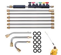 Rallonge de Laveur à Haute Pression Kit de Perche Télescopique pour | Kit Perche Nettoyage Gouttières pour Maison, Jardin, Terrasse, , Clôture, Patio, Toit, Béton