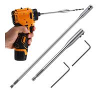 Rallonge de Perceuse 150mm en Acier Carbone pour Mèche Bois | Grosse Rallonge Foret Argenté, Rallonge Carotteuse à Fixation Rapide pour Embouts Driver, Charpente et Mécanique
