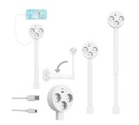 Rallonge de prise électrique, extension de prise de courant réglable, s'étend de 23" à 36", comprend USB-A, USB-C et 3 prises CA, pivote à 180°, utilise des canapés, des bureaux, des tables de nuit