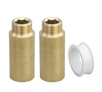 Rallonge de robinet en laiton 1/2" x 50 mm - Rallonge filetée DN15 - Raccord d'extension en laiton - Pour eau potable et installation de chauffage