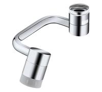 Rallonge de robinet rotative à 360 degrés, aérateur à double pulvérisation avec bras pivotant flexible, compatible avec évier de cuisine standard de 22 mm à 24 mm