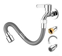Rallonge de robinet rotative à 360 degrés en acier inoxydable avec adaptateur standard pour un réglage stable du flux d'eau (B)
