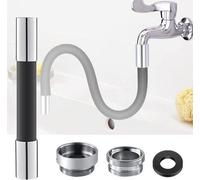 Rallonge de tuyau d'arrosage flexible à 360 degrés, en acier inoxydable, pliable