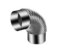 Rallonge de tuyau de poêle coudée à 90°, raccord de tuyau coudé, tube adaptateur de conduit de cheminée galvanisé, tuyau de poêle coudé résistant à la chaleur(12cm)