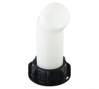 Rallonge de tuyau de vidange de 5 cm pour réservoir d'eau IBC de 1000 l, robinet d'écoulement avec valve et capuchon, raccord fileté S60 x 6, couvercle noir de 60 mm, facile à connecter aux citernes