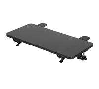 Rallonge D'étagère pour Bureau Pliable, Pince, 1 Pièce Noir, Fer Bois | Plateau de Bureau Extensible 15, 8x7, 9 Pouces, Support 33 Lb, Bords Arrondis, pour Petits Bureaux et Dortoirs
