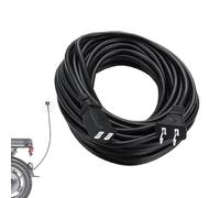 Rallonge d'extérieur noire, rallonge extérieure étanche, noire pour 2 pôles, câble d'extension flexible pour appareils électroménagers, long extérieur, pelouse, jardin