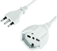 Electraline 46126 Rallonge 10 m Fiche 16 A et Prise Polyvalente (schuko + 10/16A) Blanco-Section câble 3G1,5 mm