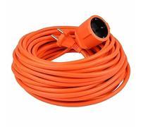 Rallonge électrique 20 m H05VV-F orange, 2 x 1,5 mm², IP44, 10 mA, 250 V, 41095