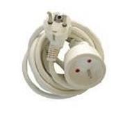 Rallonge électrique - 3G1,5 - 5 m - Blanc - Intérieur