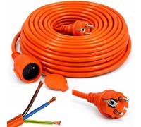 Rallonge électrique 50 m avec mise à la terre, universelle, utilisable toute l’année, câble épais 3×2,5, type de prise : F, SCHUKO, protection IP44