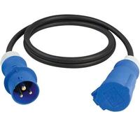 Rallonge électrique à 3 broches, 230 V, 5 m, noire