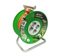 Rallonge électrique - Awtools - AW70214 - 30m - 4 prises - Couleur orange