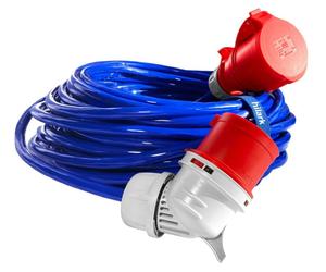 Rallonge électrique CEE 10 m H07BQ-F 5 x 2,5 mm, fiche coudée 16 A 400 V IP44