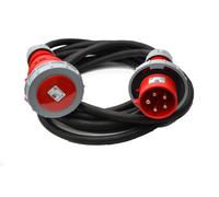Rallonge électrique CEE haute tension 16 A, H05VV-F, 5 x 2,5 mm², IP67, 45 m