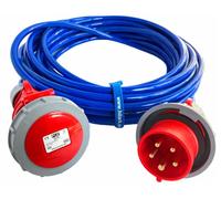 Rallonge électrique CEE haute tension en caoutchouc 16 A H07BQ-F 5 x 2,5 mm² IP67 35 m