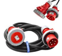 Rallonge électrique CEE haute tension en caoutchouc, 20 m, H07RN-F 5x2,5, IP67, 16 A