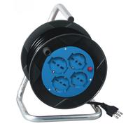 Rallonge Électrique De 15 Mètres Avec Enrouleur, 4 Prises Schuko, Fiche Italienne 16 A, Tension Maximale 250 V Ca, Puissance Jusqu'À 2 200 W