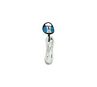 Rallonge électrique domestique ZENITECH HO3VVH2F 3 m 2x0,75 mm² Blanc 6A 1380W protection enfant