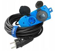 Rallonge électrique en caoutchouc SCHUKO multiprise bleue 4 prises H07RN-F 3x2,5 45m